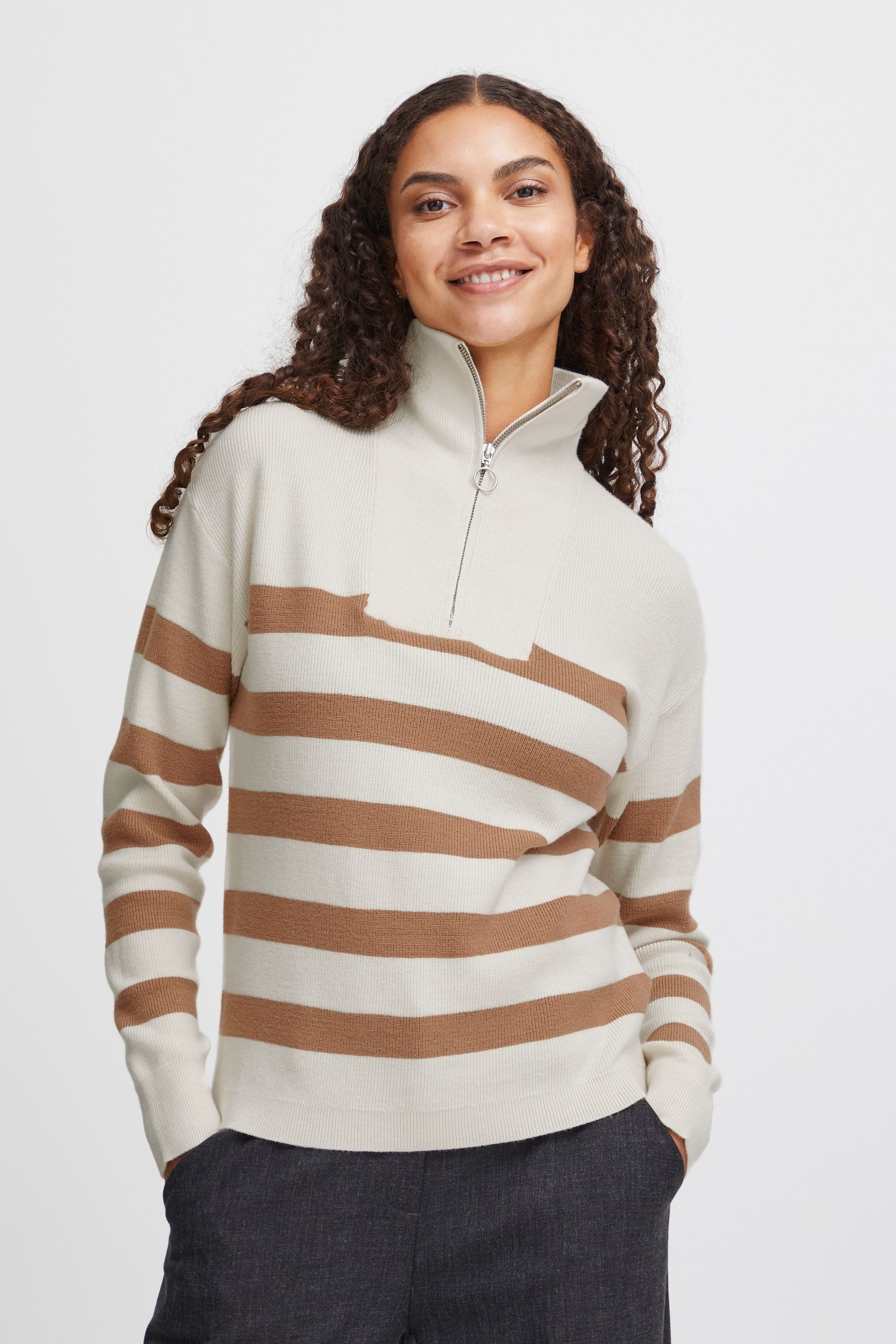 b.young Troyer BYMANINA ZIPPER STIPE PULLOVER günstig online kaufen