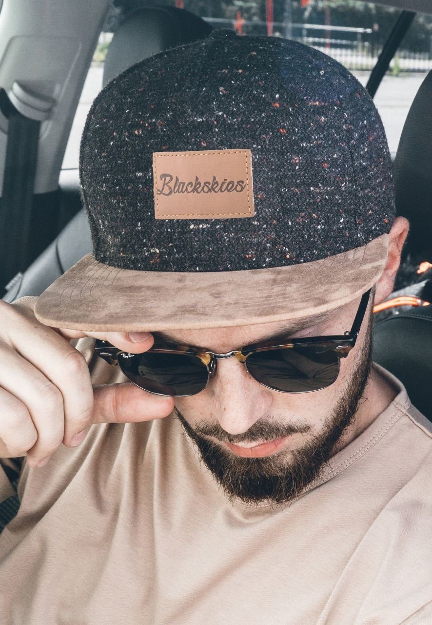 Blackskies Snapback Cap Schwarz-Braun Cap Obsidius Snapback -