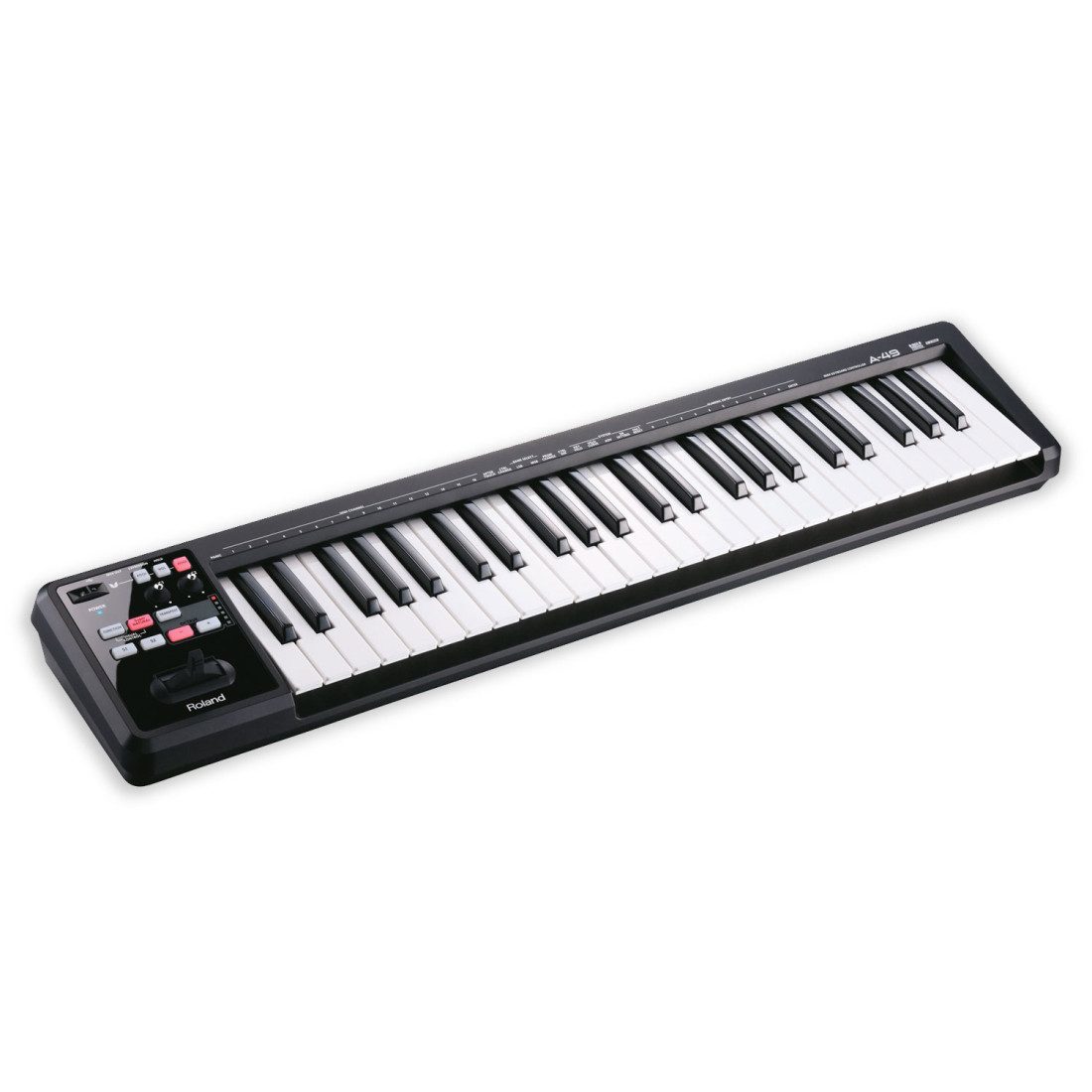 Roland Audio Home-Keyboard Roland A49 MIDI-Keyboard Schwarz mit MIDI-Kabel
