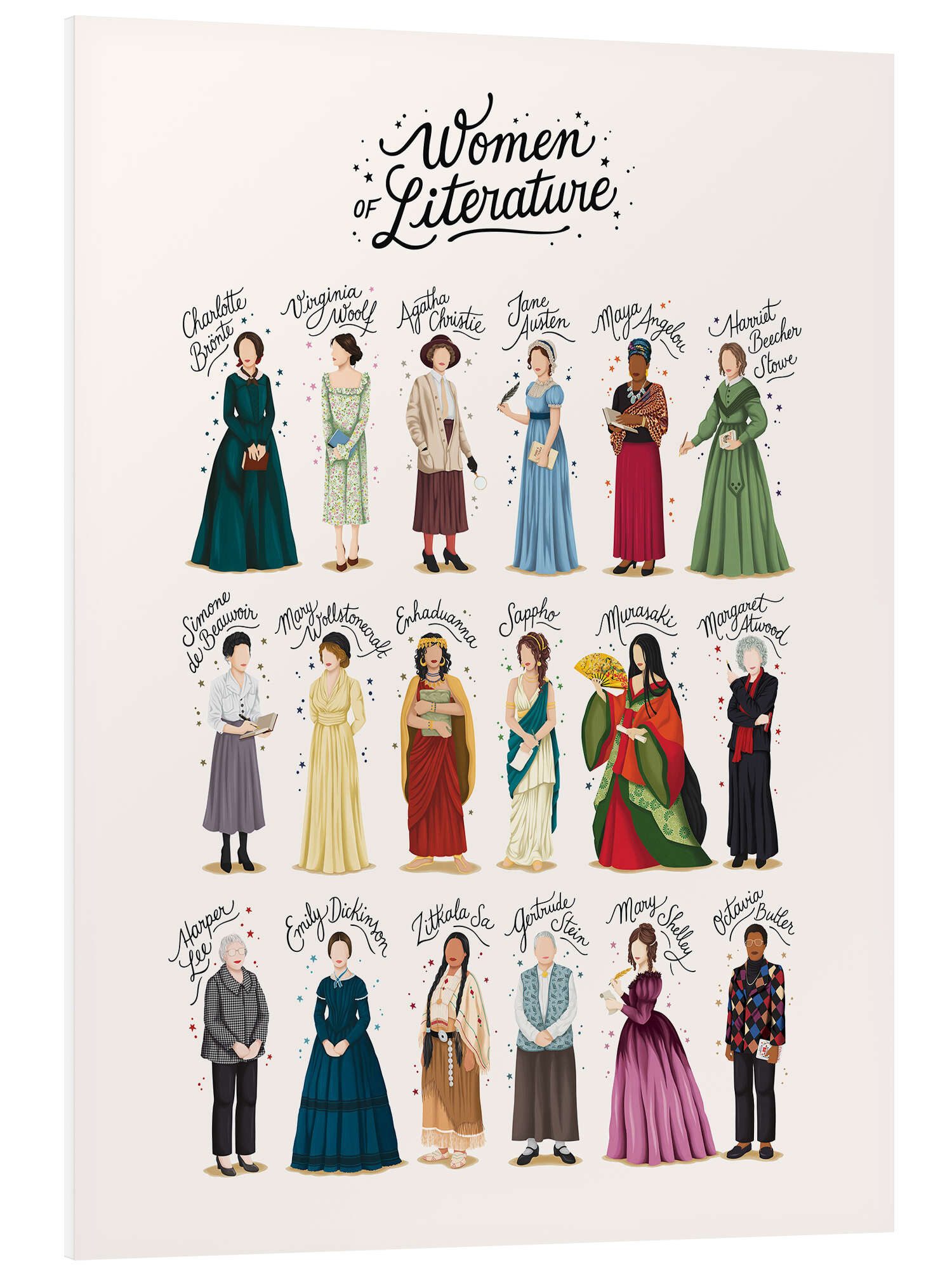 Wandbild Women of Literature