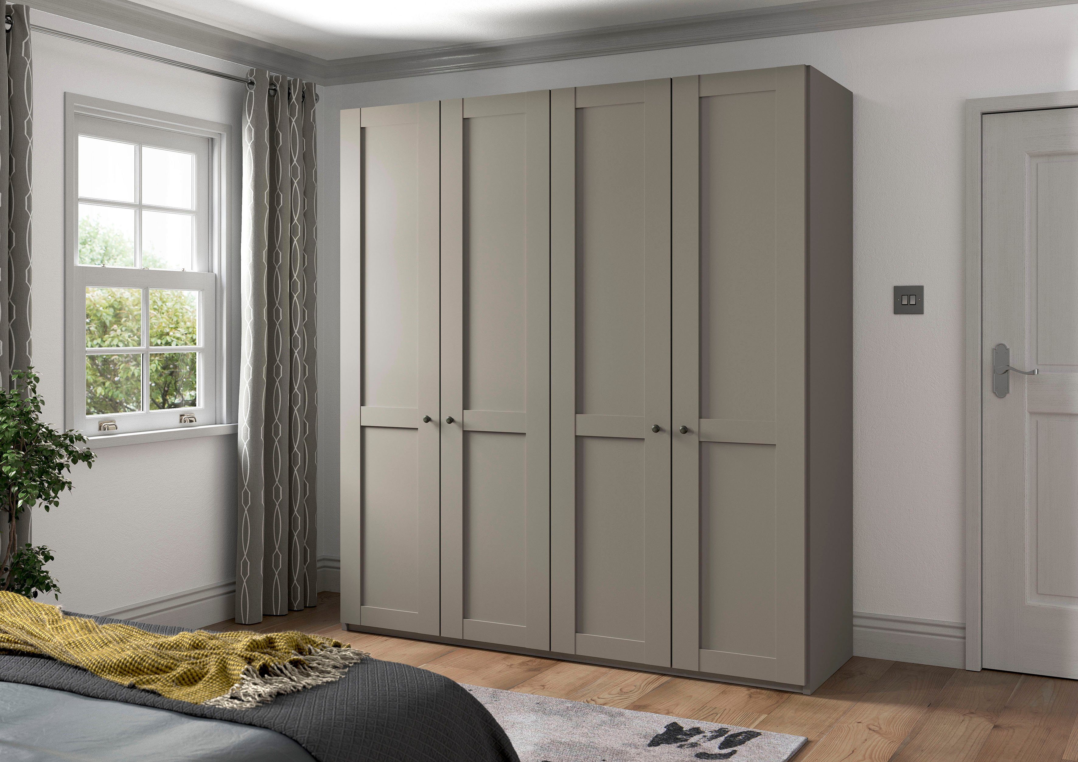WIEMANN Kleiderschrank Göteborg, Kleiderschrank, Schrank, Wäscheschrank (4 Breiten, MADE IN GERMANY) inkl. Türendämpfung, langlebige Qualität, viel Stauraum