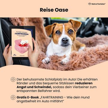 Wahre Tierliebe Hunde-Autositz Premium Hunde Autositz Fluffy - Inkl. Sicherheitsgurt, verschiedene Größen und verschiedene Farben