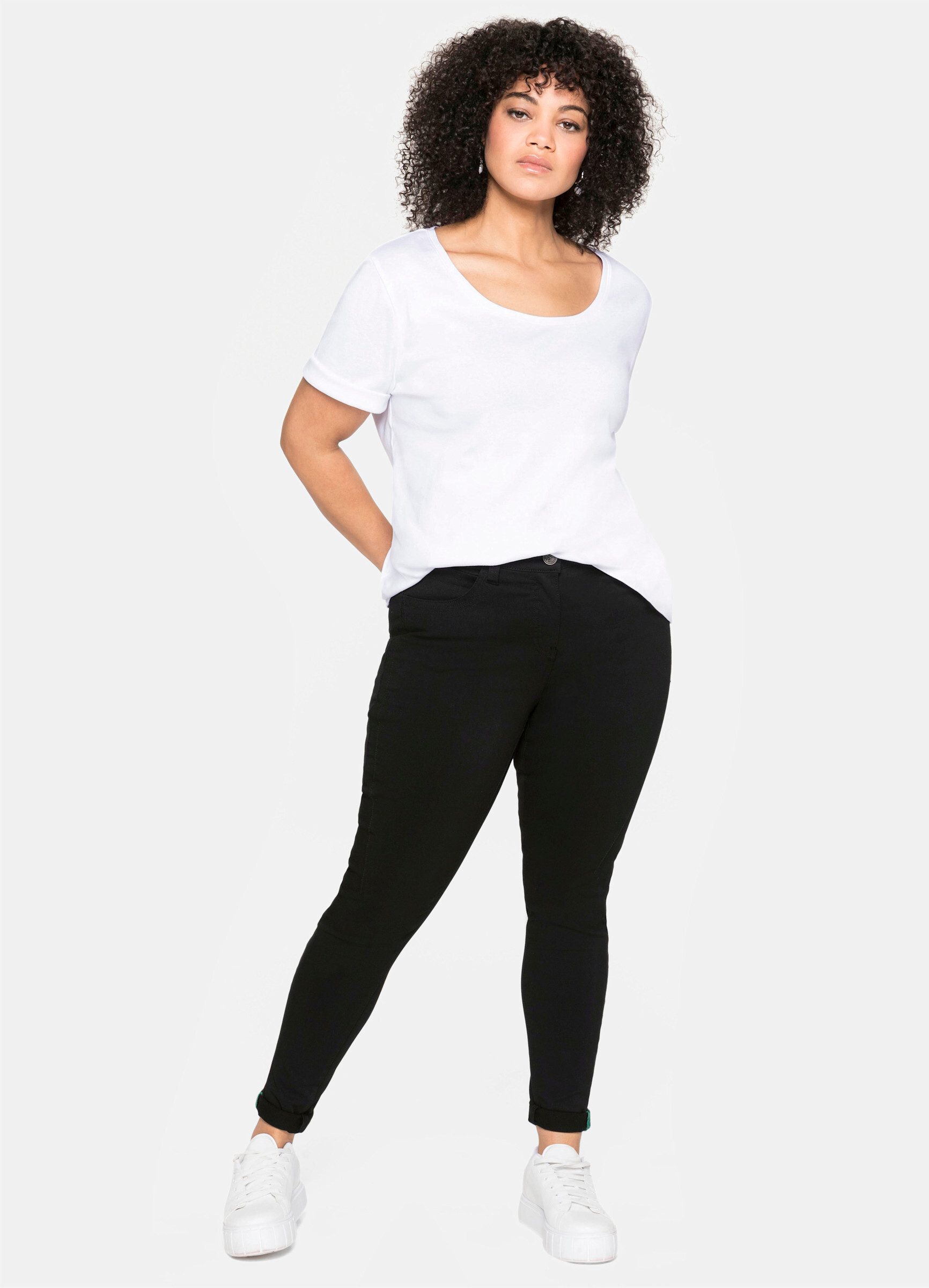 Sheego T-Shirt T-Shirt . aus reiner Baumwolle günstig online kaufen