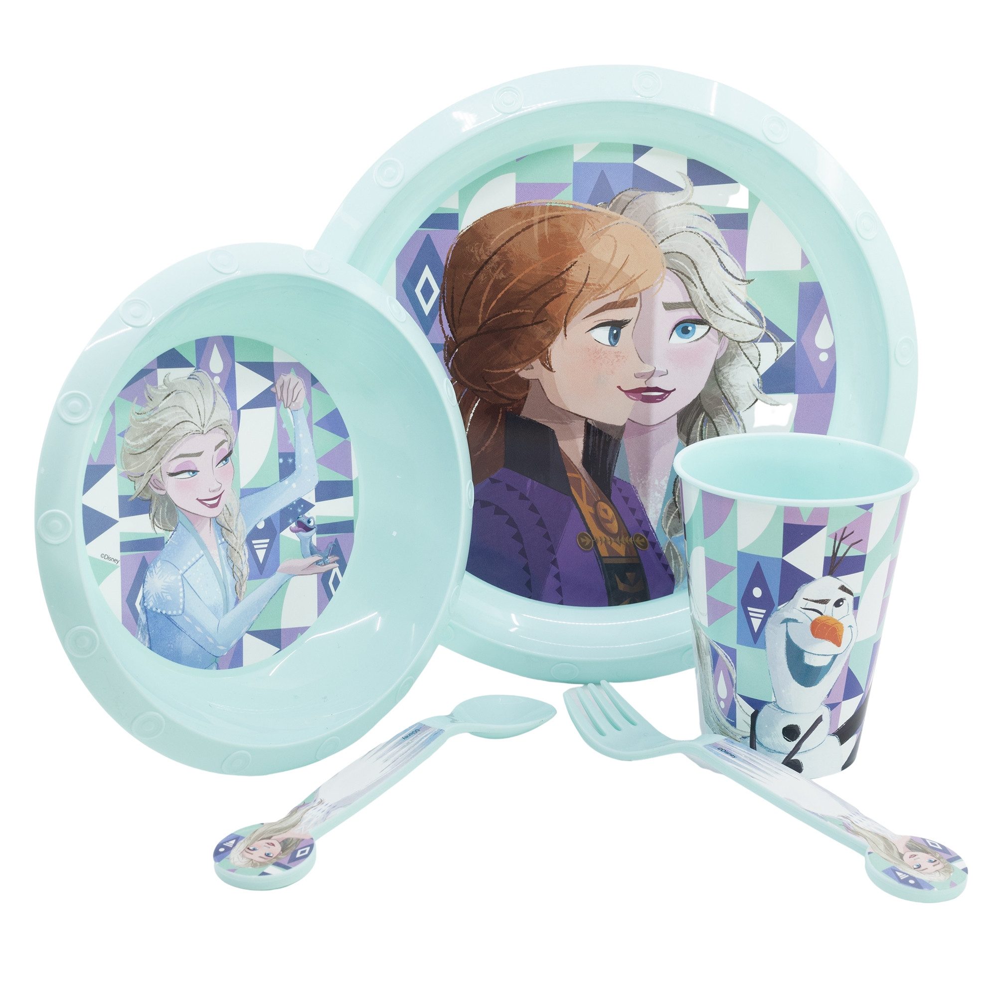 Stor Frühstücks-Geschirrset Stor - Disney Frozen / Eiskönigin 5-teiliges Geschirrset BPA-frei (1-tlg)
