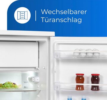 exquisit Kühlschrank KS18-4-H-170E weiss, 85,0 cm hoch, 60,0 cm breit, 136 L Volumen, 4 Sterne Gefrieren