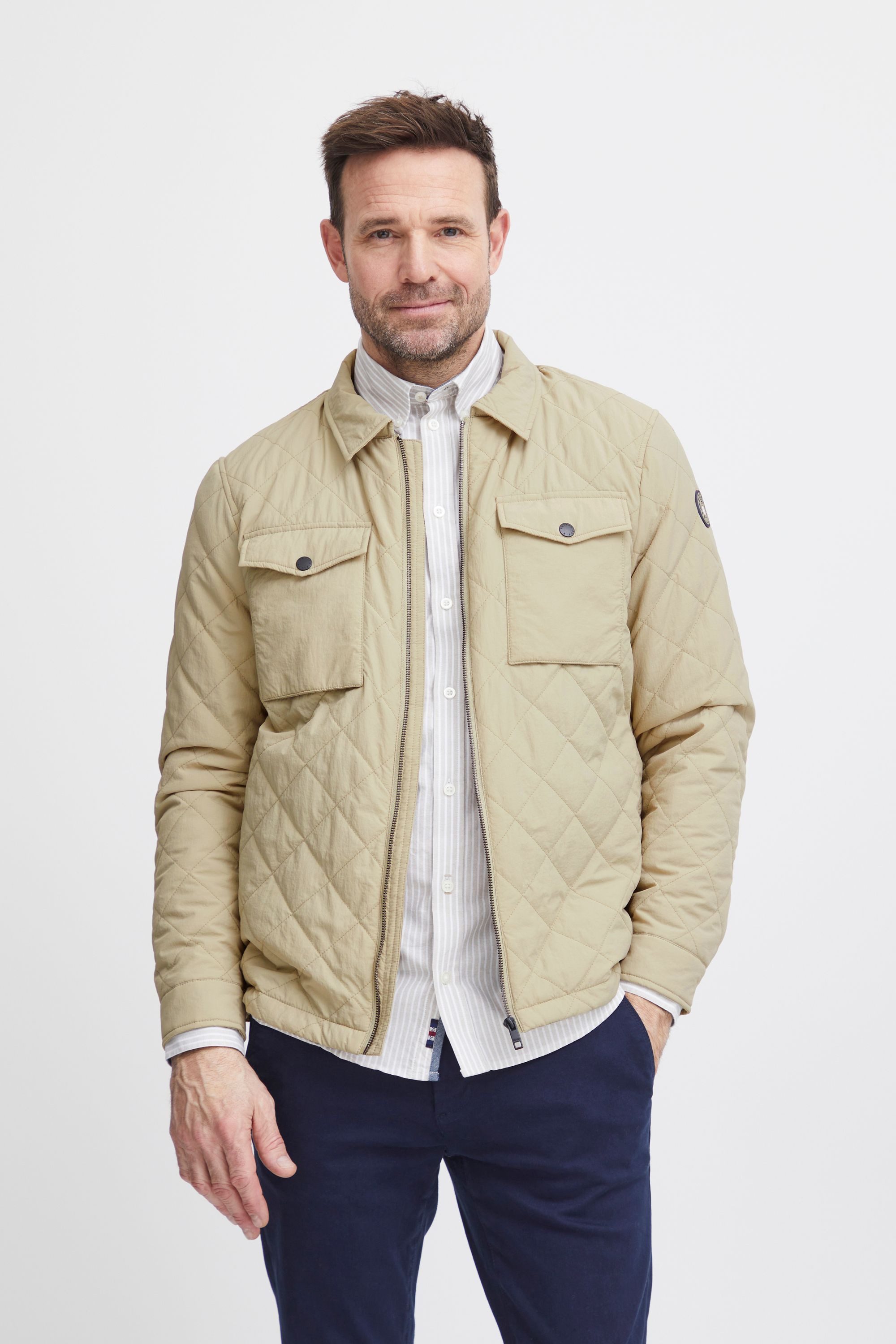 FQ1924 Steppjacke FQJacob quilt light weight jacket Gestepptes Overshirt mit Brusttaschen