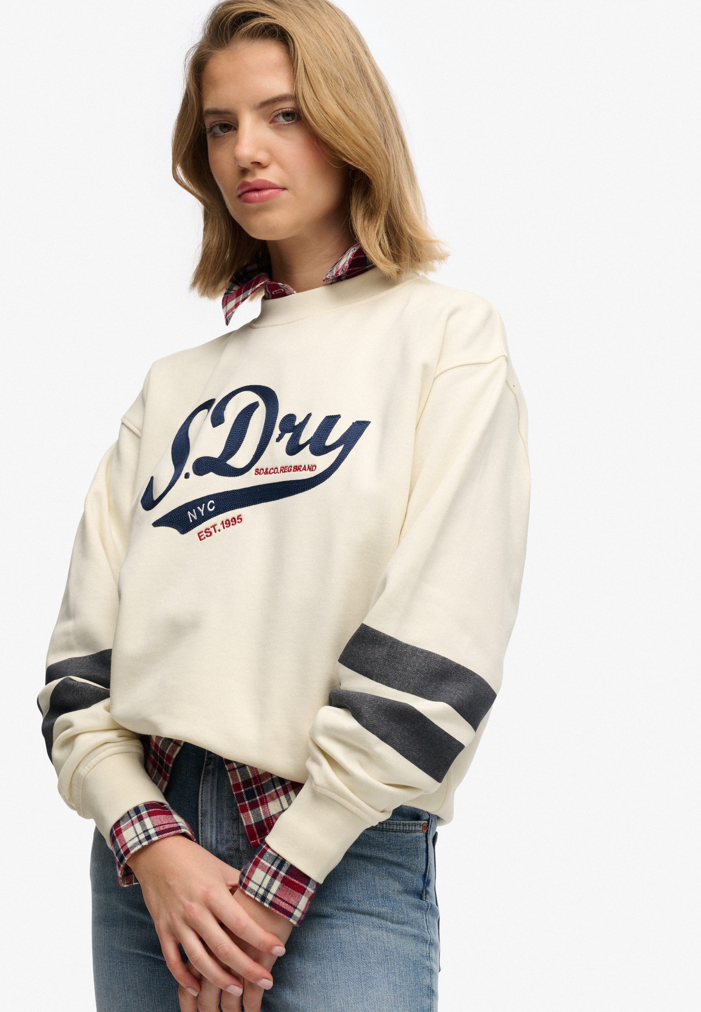 Superdry Sweatshirt VARSITY SCRIPT LOOSE CREW günstig online kaufen