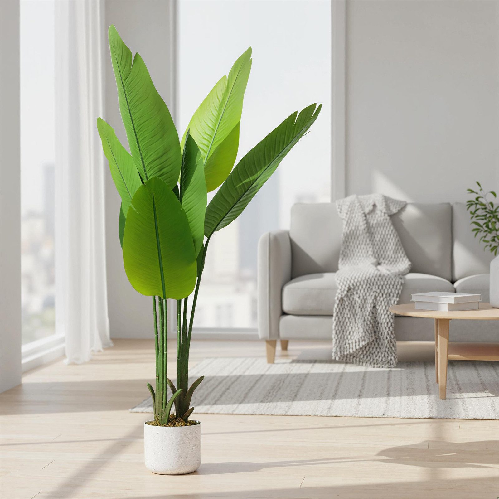 Kunstpflanze Bananenbaum mit Topf Groß Kunstpalme Kunstbaum für Schlafzimme günstig online kaufen