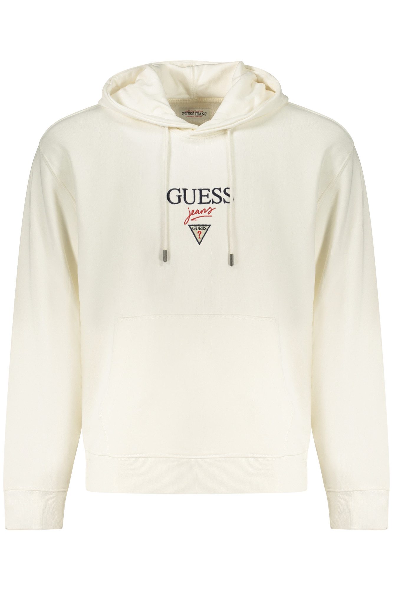 GUESS JEANS Sweatshirt Stylisches Herren Kapuzen-Sweatshirt in Weiß mit