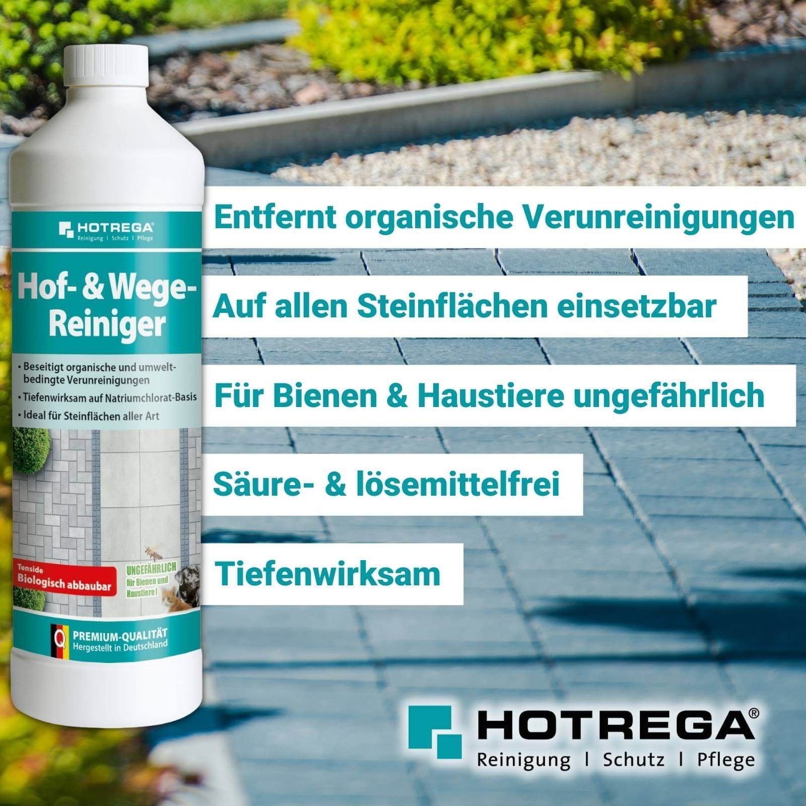 & 1 HOTREGA® Liter Wege-Reiniger Hof- Reinigungskonzentrat Konzentrat