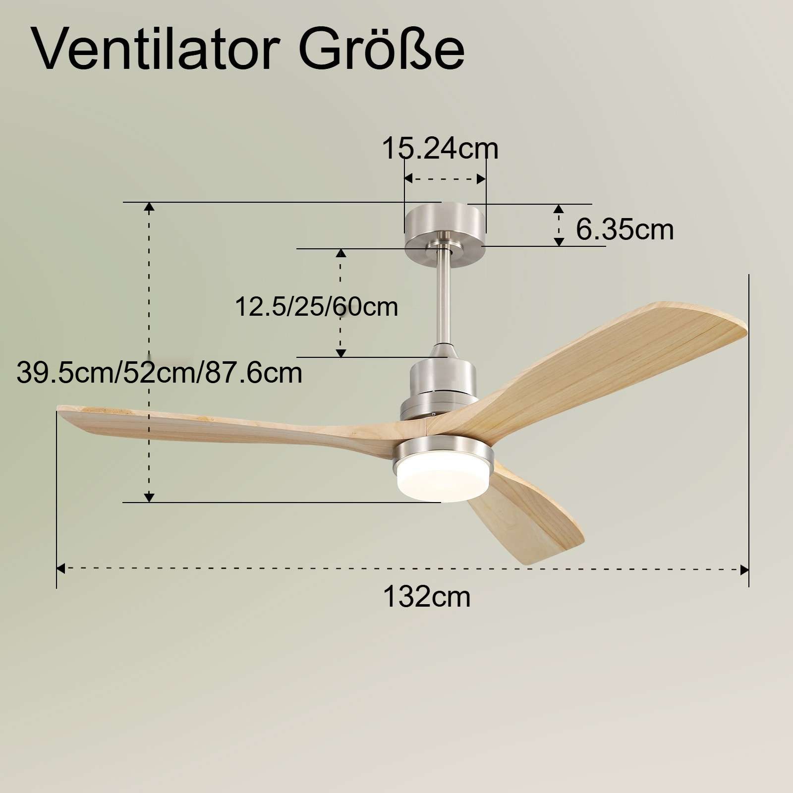 Sofucor Deckenventilator mit LED-Beleuchtunfg und Fernbedienung, günstig online kaufen