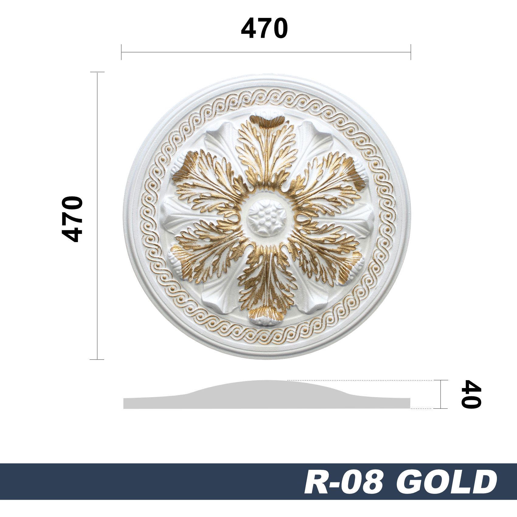 marbet design Wanddekoobjekt R-08 Gold (Stuckrosette günstig online kaufen