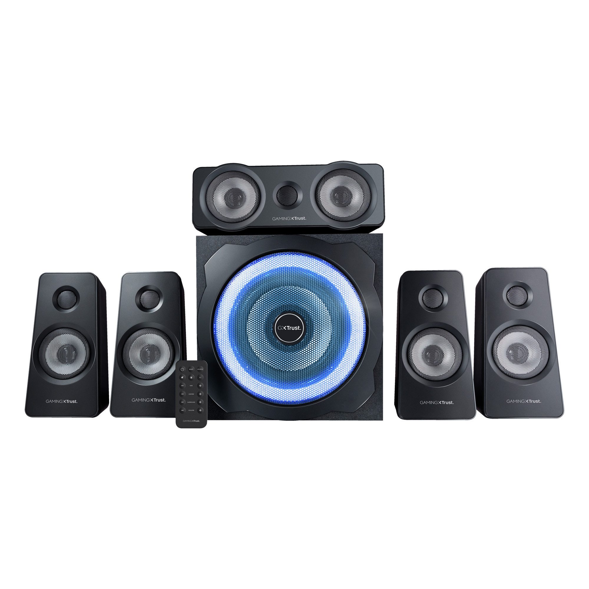 Trust GXT 658 Tytan 5.1 Surround Gaming Lautsprecher Soundsystem für PC 5.1 Lautsprecher System (90 W)