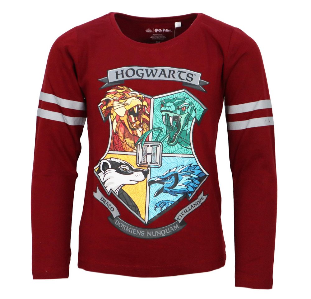 Harry Potter Langarmshirt Harry Potter Hogwarts Gryffindor Jungen langarm T-Shirt Gr. 134 bis 164