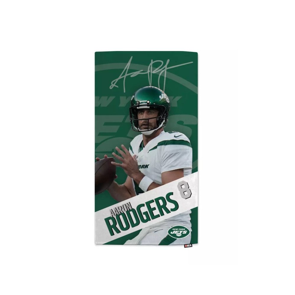 New York Jets Badetuch NFLPA Aaron Rodgers - Beach Towel - MOTION