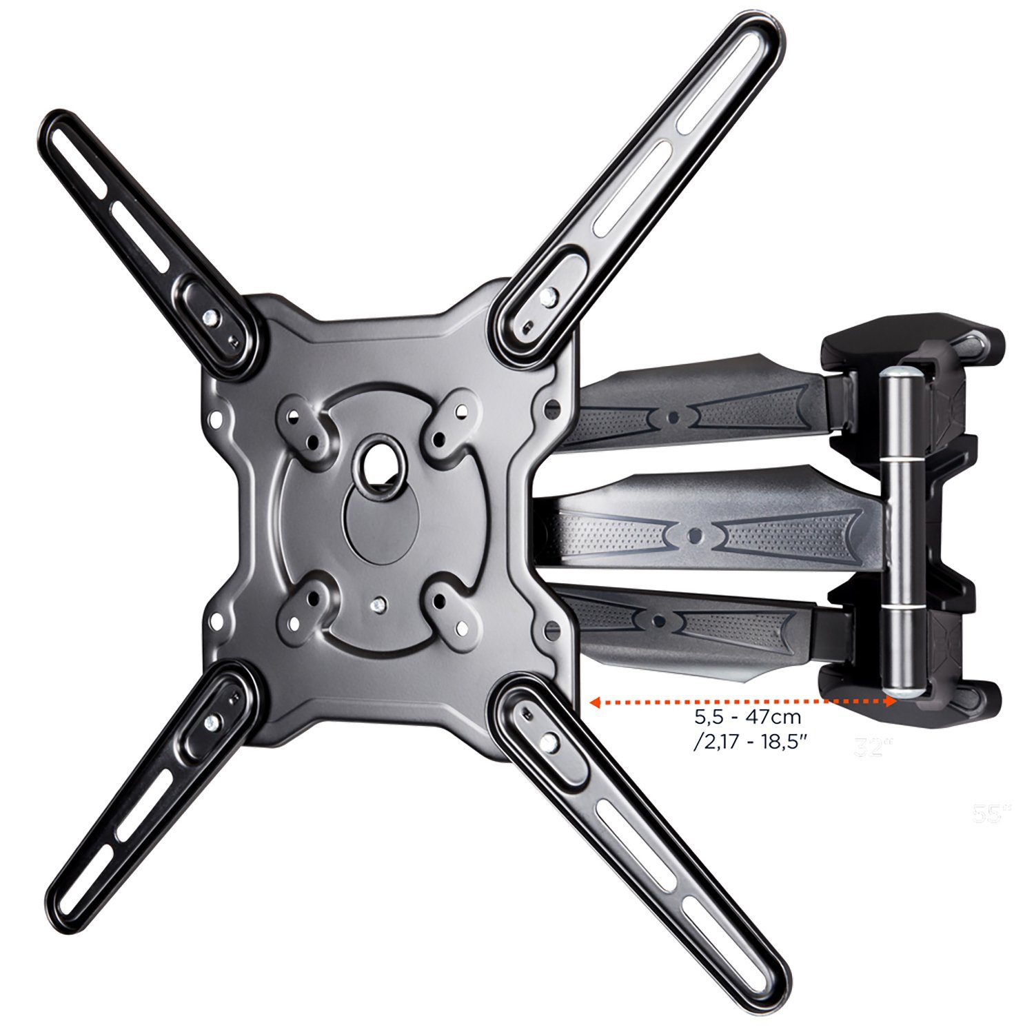 Celexon TV-Wandhalterung Adjust-SRT55470, (bis 55 Zoll, schwenkbar, neigbar, max VESA 400 x 400)