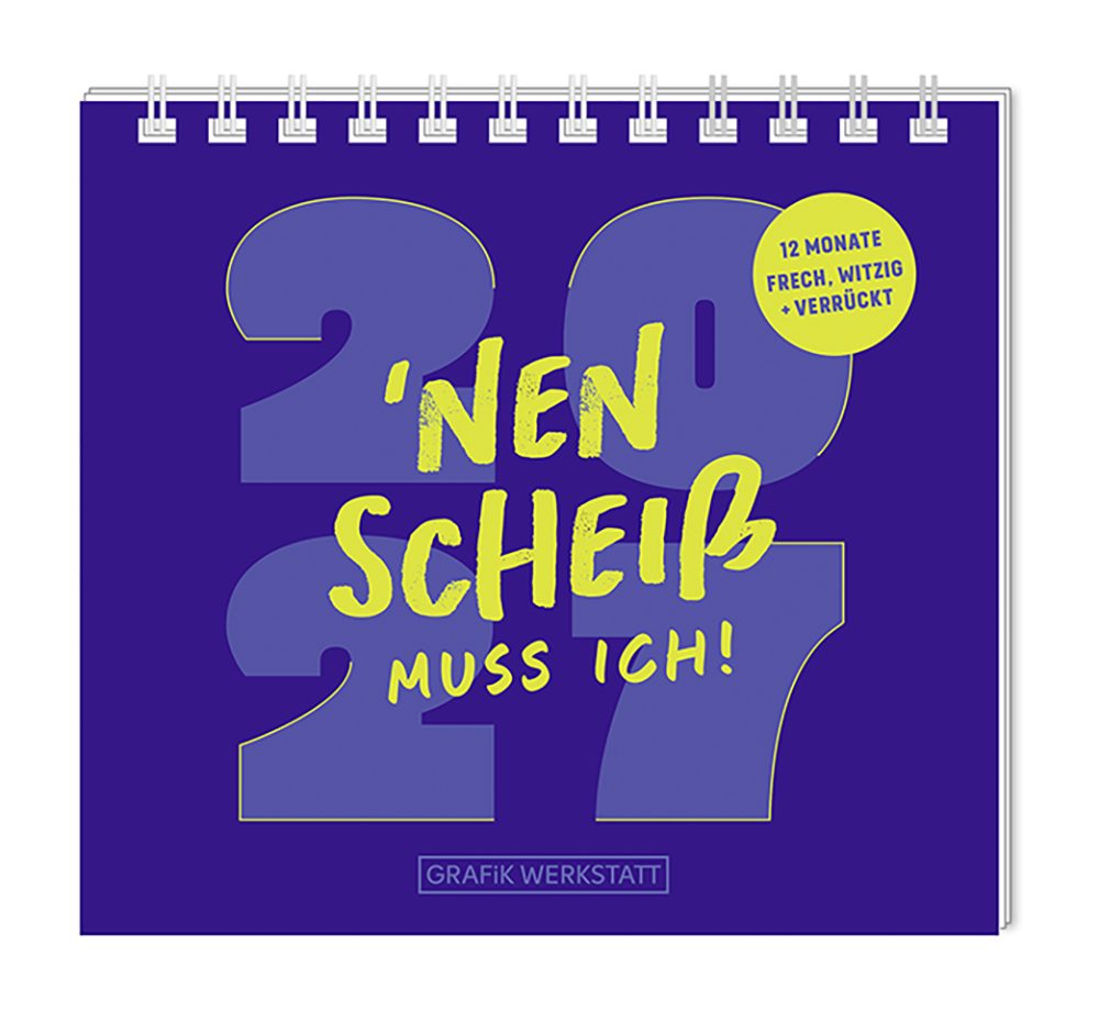 Grafik Werkstatt Tischkalender Grafik-Werkstatt Mini-Kalender/Tischkalender 2027, Spiralbindung
