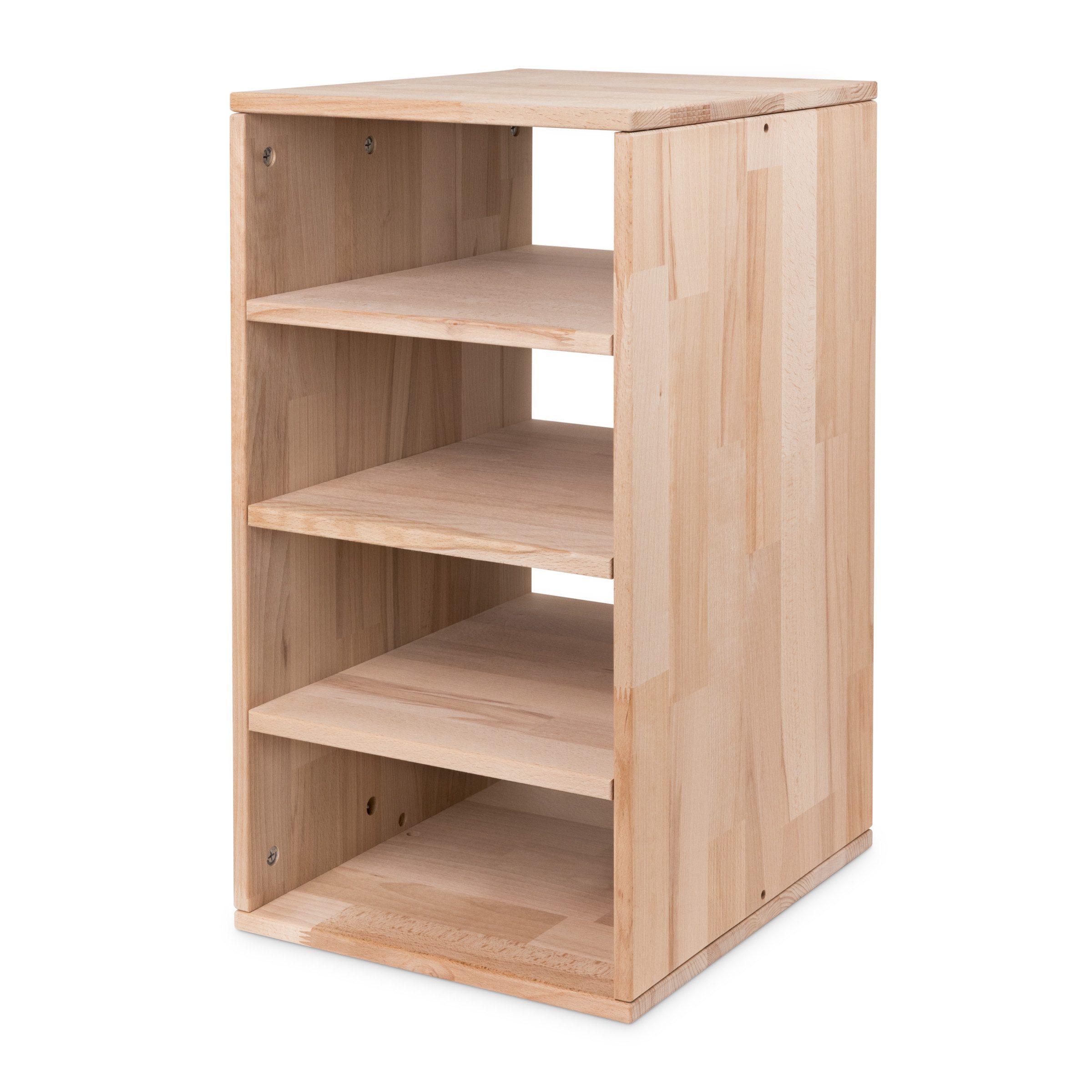 Ehrenkind Kinderregal Aufbewahrungssystem, Regalsystem modular, Groß 63 cm − 4 Fächer Natur Ohne Boxen, Offener Stauraum für selbstständiges Aufräumen