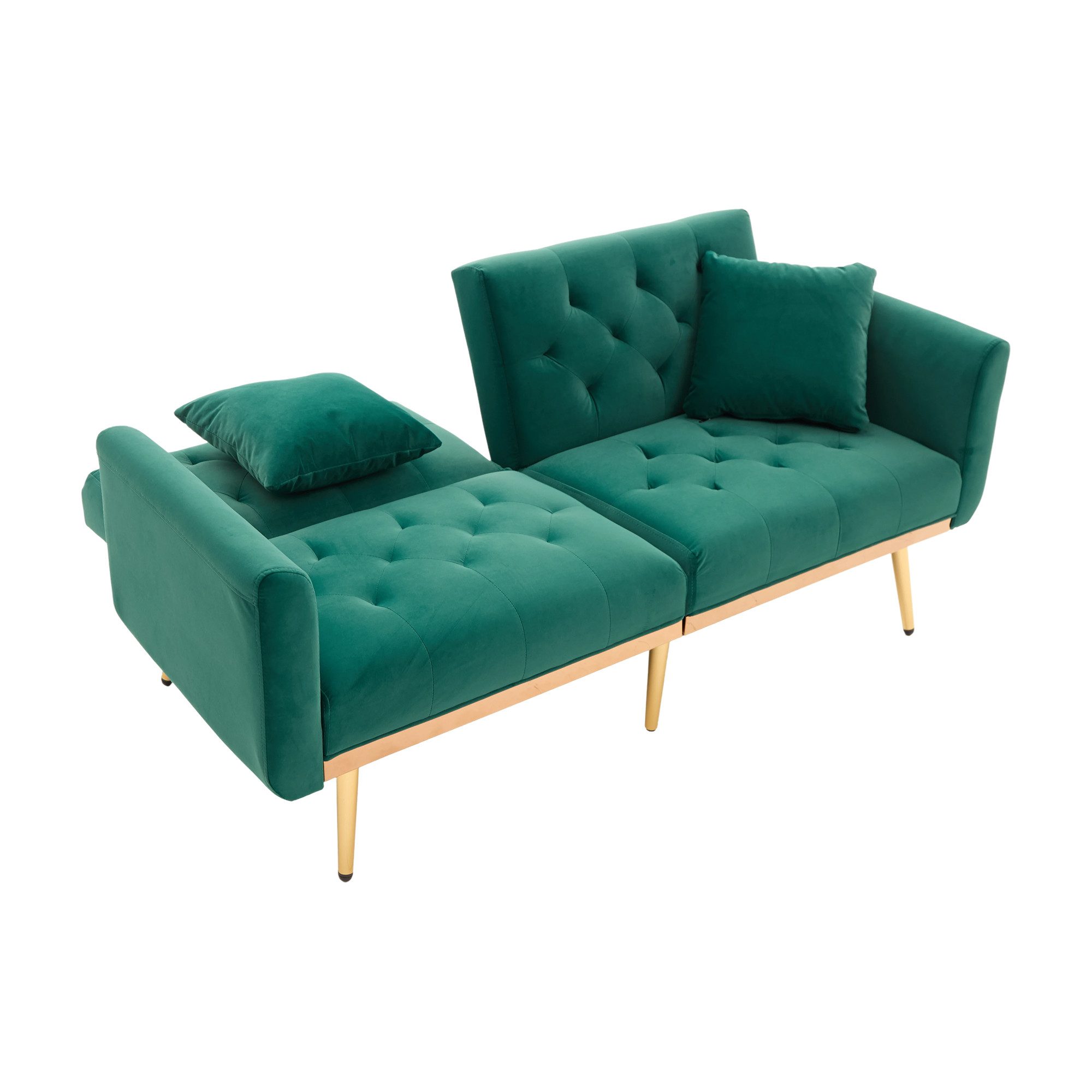 LVHOM Schlafsofa Klappsofa mit Bettfunktion + 2 passenden Kissen, 162(L)x80 günstig online kaufen