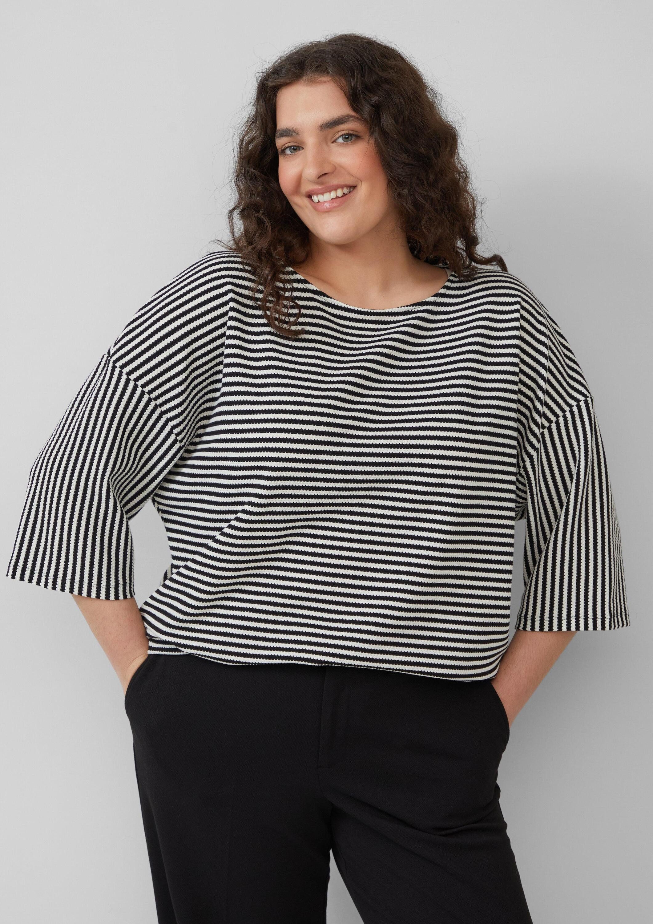 s.Oliver 3/4-Arm-Shirt T-Shirt Gestreiftes T-Shirt im günstig online kaufen