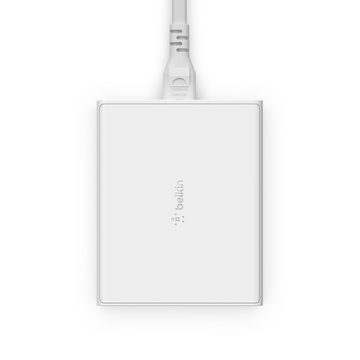 Belkin 108W 4-Port GaN, 2x USB-C, 2x USB-A, 2m Netzkabel USB-Ladegerät (für Laptops Tablets Smartphones)