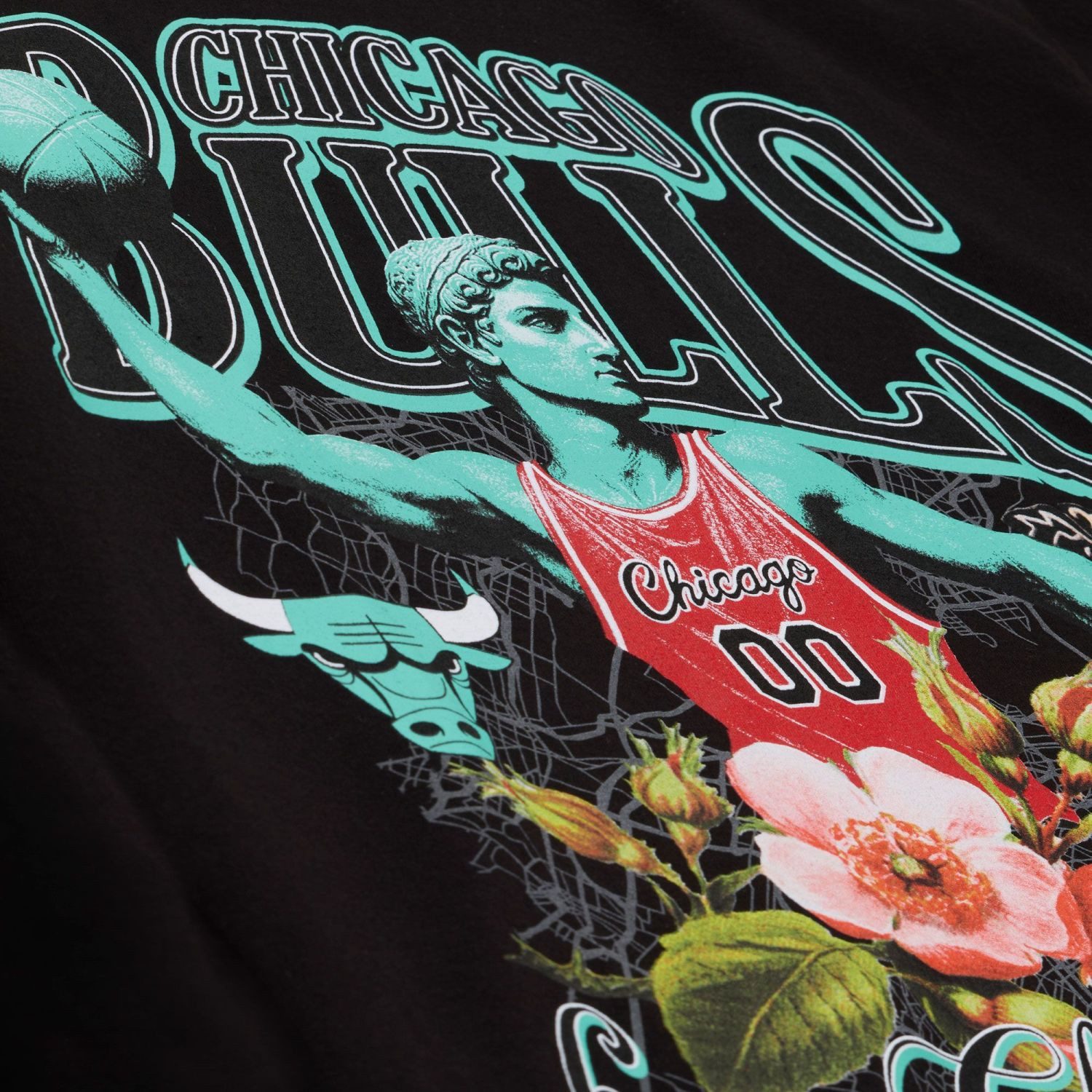 Mitchell & Ness Print-Shirt STATUE CHAMPS Chicago Bulls