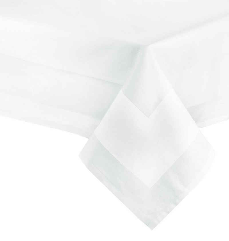 ZOLLNER Tischdecke, edle Atlaskante, 130 x 170 cm, 100% Baumwolle, Vollzwirn, vom Hotelwäschespezialisten