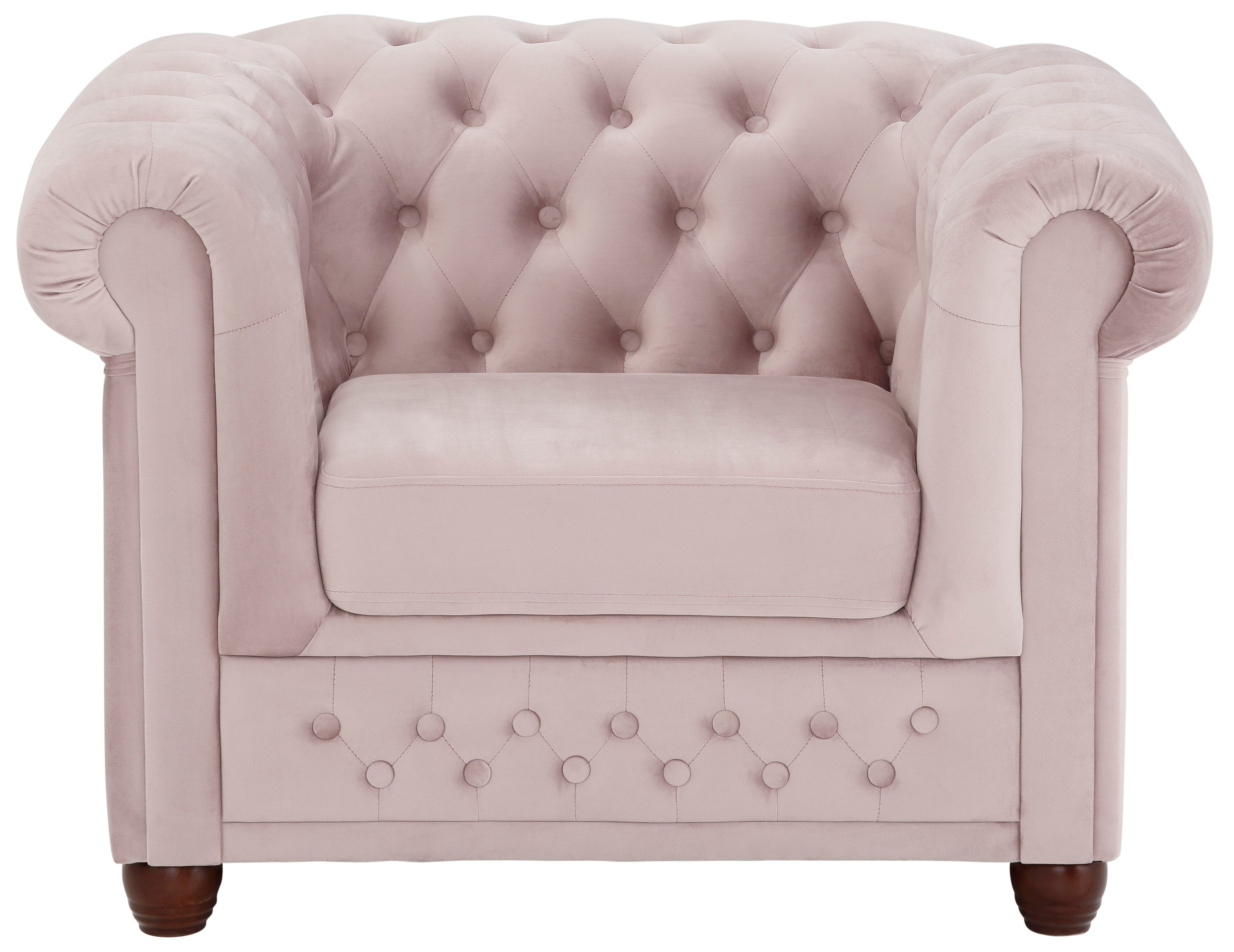 Home affaire Chesterfield-Sessel New Castle Sessel, hochwertige Knopfheftung, B/T/H: 104/86/72 cm