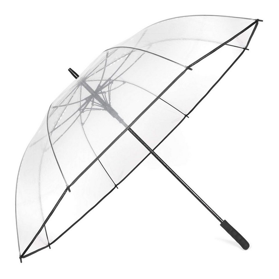 Lumaland Stockregenschirm Minuma XXL Durchsichtig, klar und extra groß  128x98cm, XXL durchsichtig 128 x 98 cm
