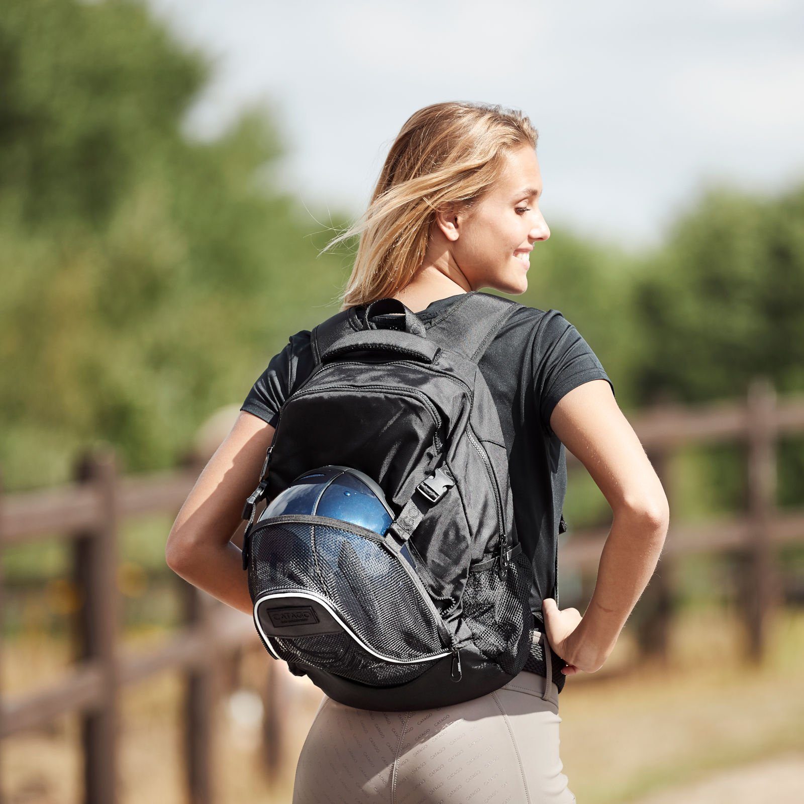 CATAGO Sportrucksack Rucksack für den Reitsport und Turnierplatz schwarz