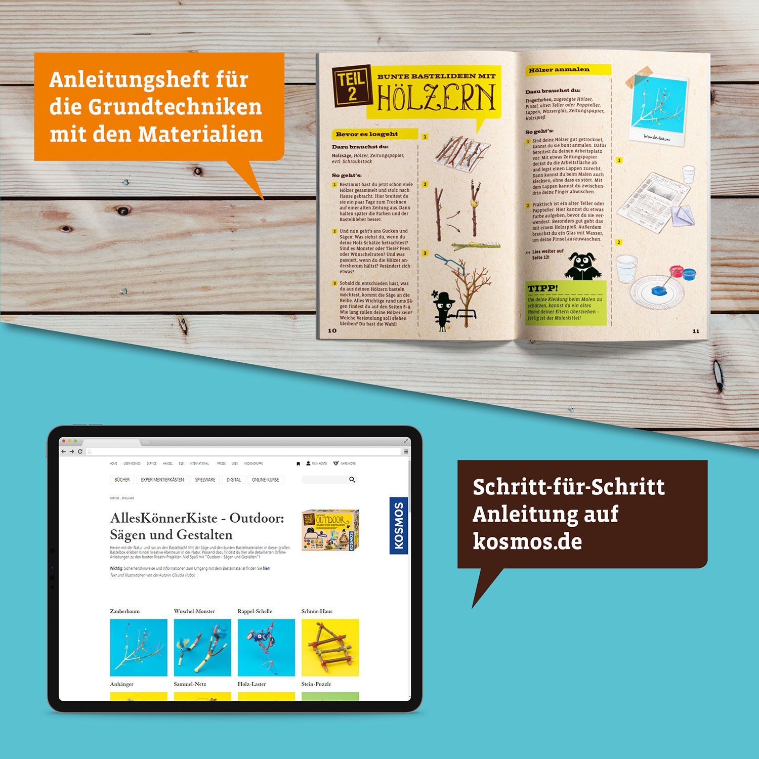 Kosmos Creative Set Outdoor Sawing and Design, Made in Germany