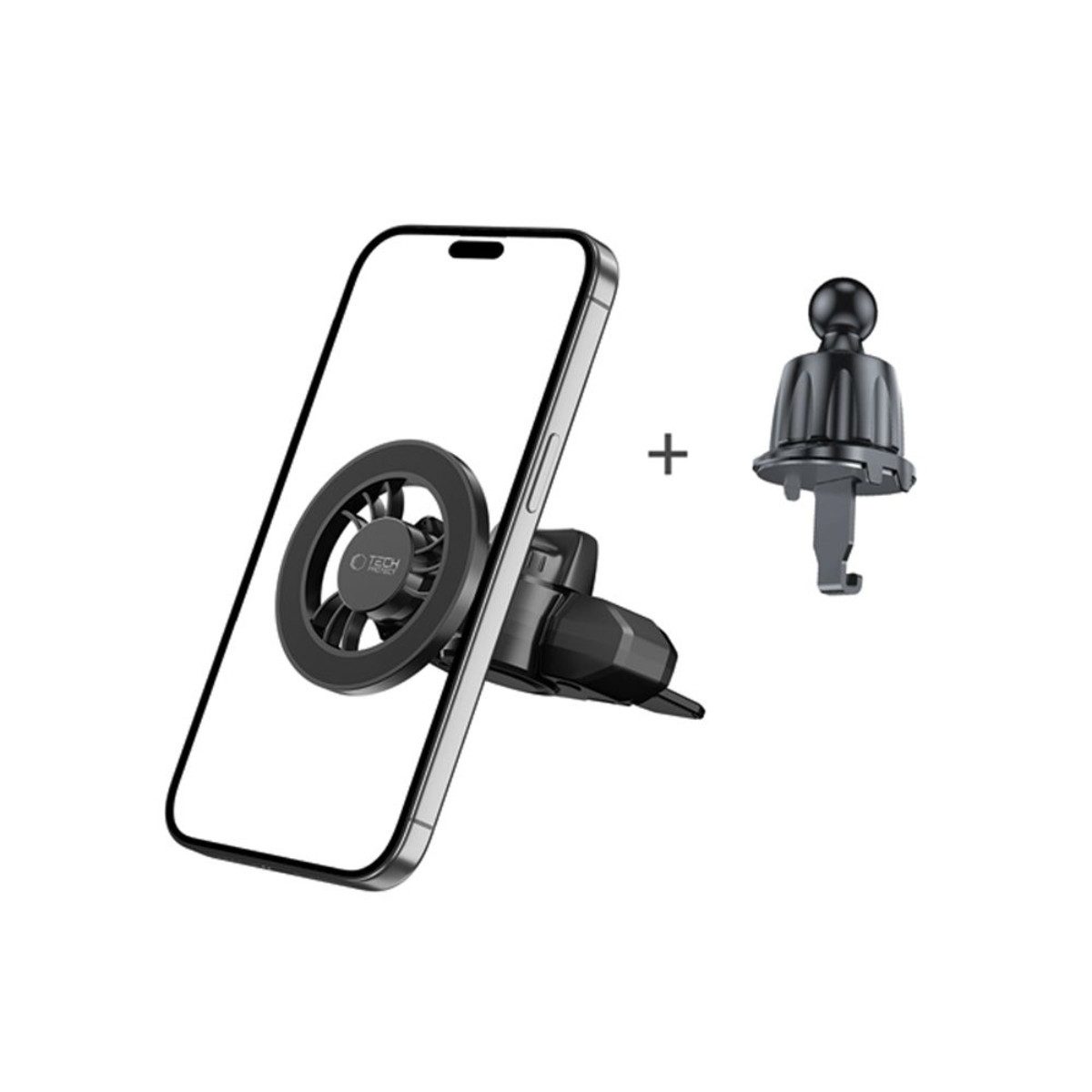 TECH PROTECT Handy-Halterung N56, (Autohalterung mit Zubehör, MagSafe Autohalterung für CD-Schlitz)