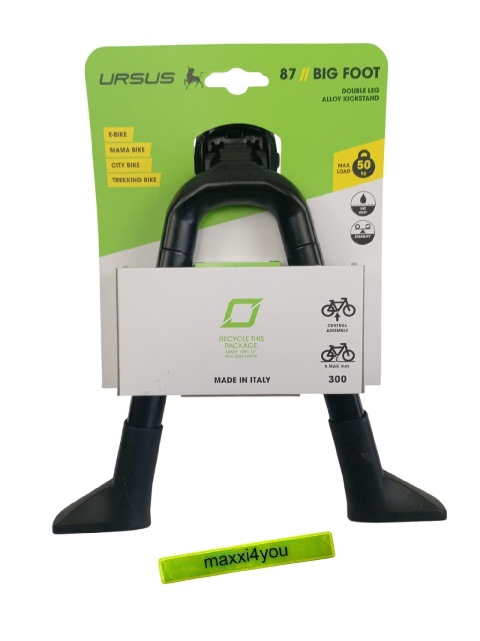 maxxi4you Fahrrad-Doppelständer Fahrrad Doppelständer Ursus "Big Foot" - inkl. maxxi4you Reflexband