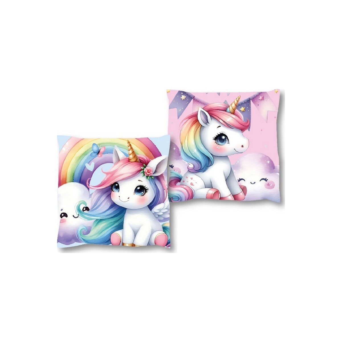 einhorn Dekokissen Einhorn Dekokissen Kinder – Kuschelkissen 38x38cm Clouds günstig online kaufen