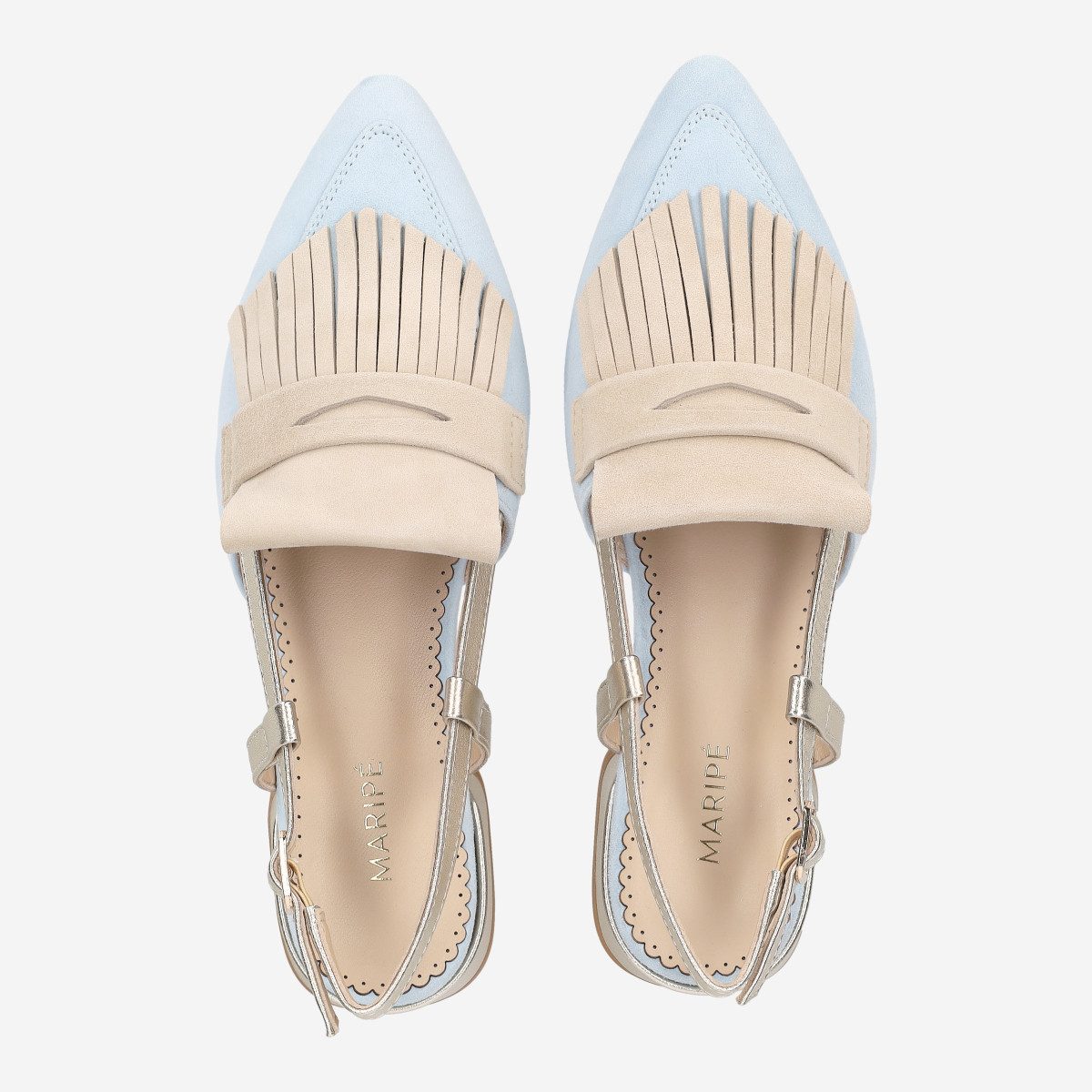 Maripé Maripé MA159 V.1, Peeptoes & Slingpumps, Blau, Damen Peeptoepumps