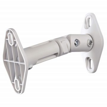 Hama 2x Lautsprecher-Halterung Paar verstellbar Weiß Lautsprecher-Wandhalterung, (Wand-Halterung Boxen Wand-Halter Lautsprecher-Wandhalterung)