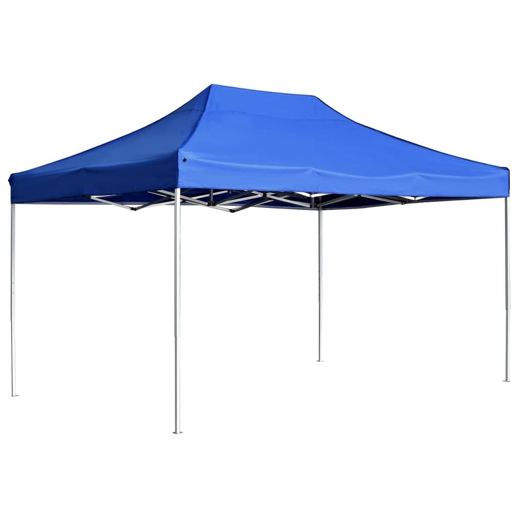 Partyzelt Profi-Partyzelt Faltbar Aluminium 4,5x3 m Blau
