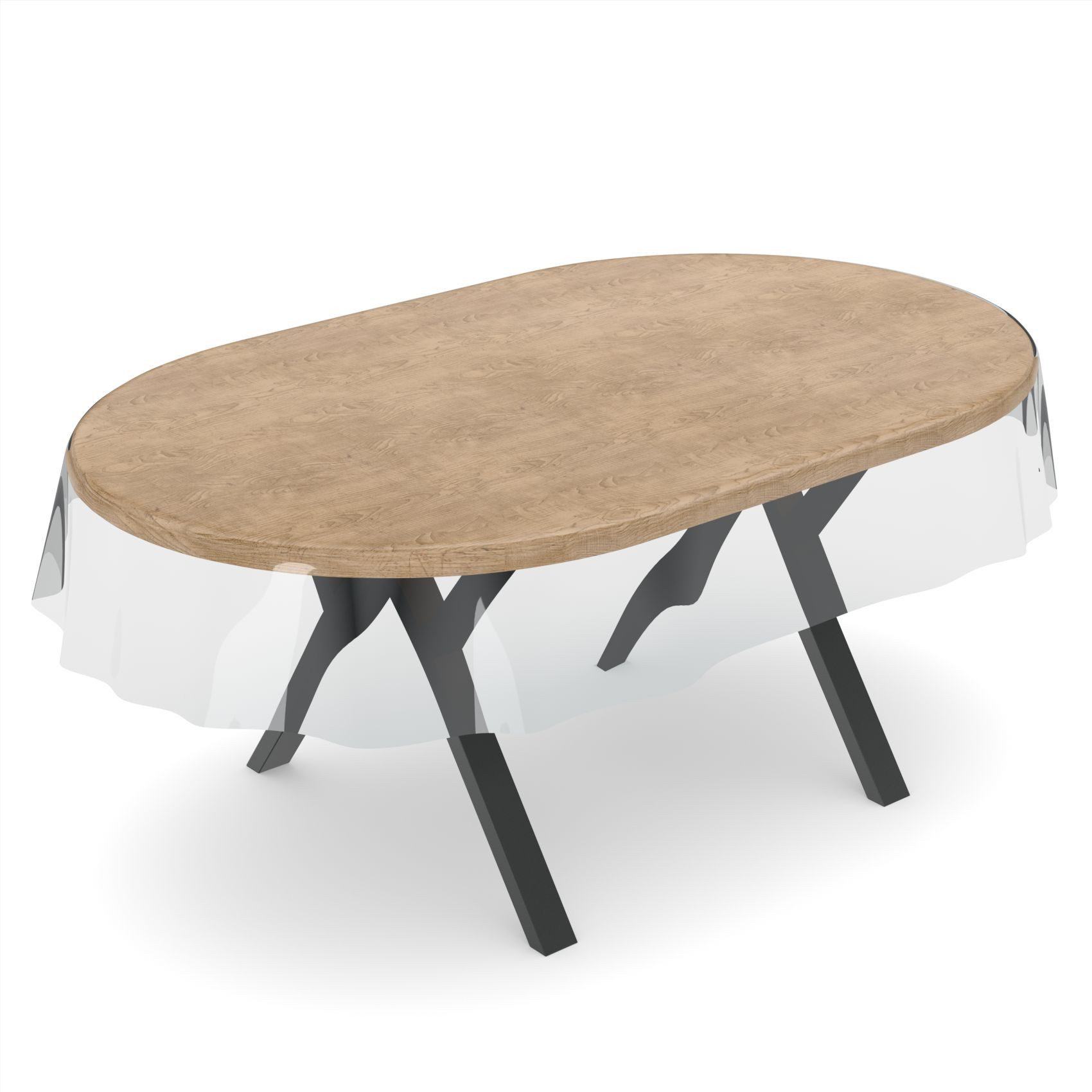 ANRO Tischdecke KLARA abwaschbar Tischfolie transparent Gartentischdecke 0,3mm (Einzelstück 1-tlg), wasserabweisend Durchsichtig Transparent Breite 140cm