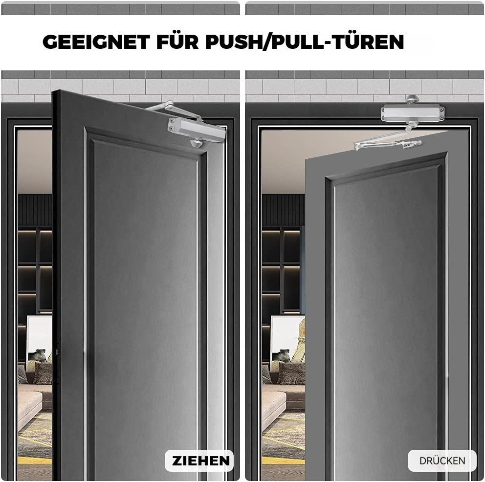 BlingBin Türschließer Automatischer Türschließer mit Feststellfunktion Gewicht 25-45kg, 1pcs, (1er Set, 1-tlg., für Türen 25-45 kg), für Feuerschutztüren Gewerb – Bild 3 von 5
