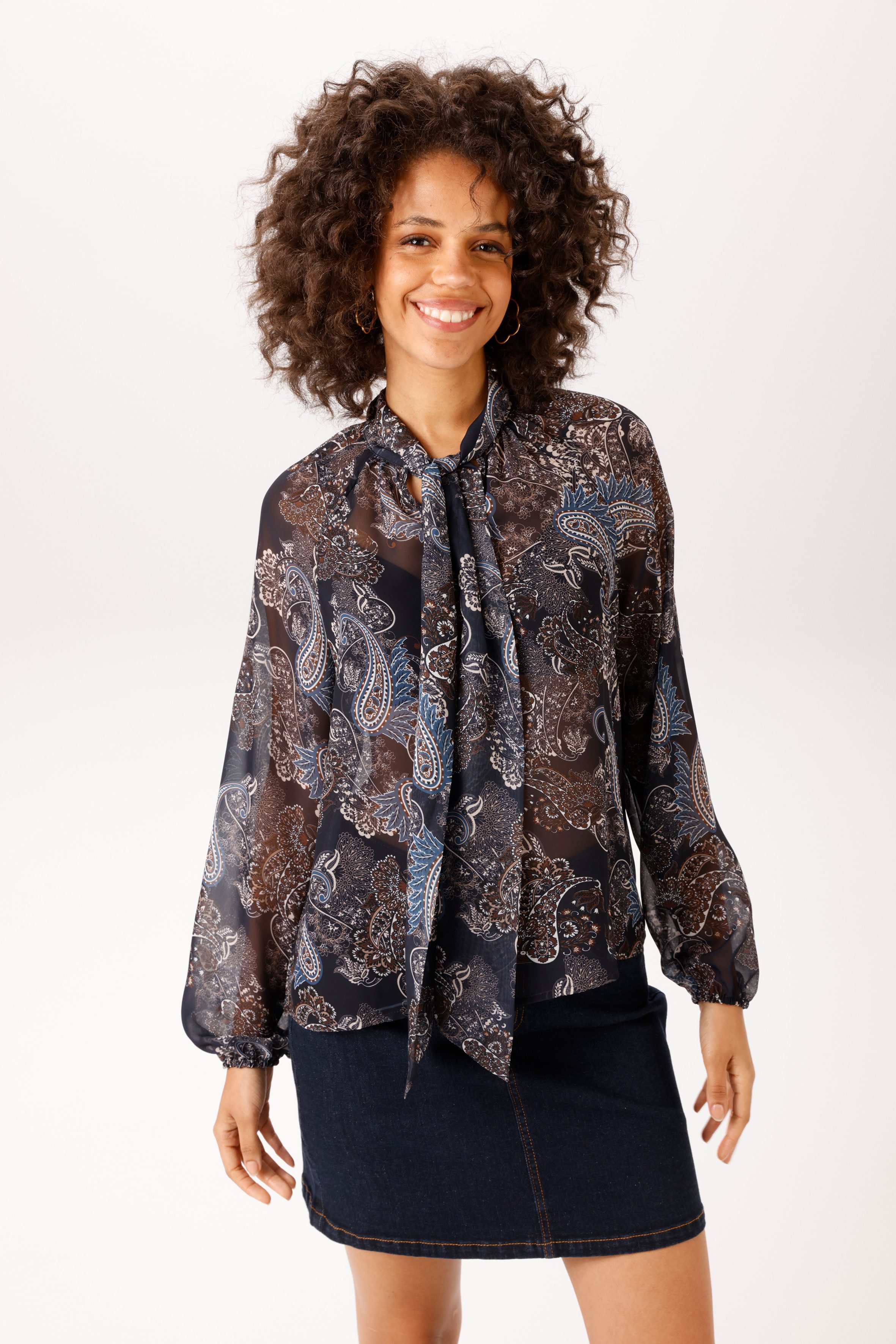 Aniston CASUAL Schlupfbluse im trendfarbenen Paisley-Muster - NEUE KOLLEKTION