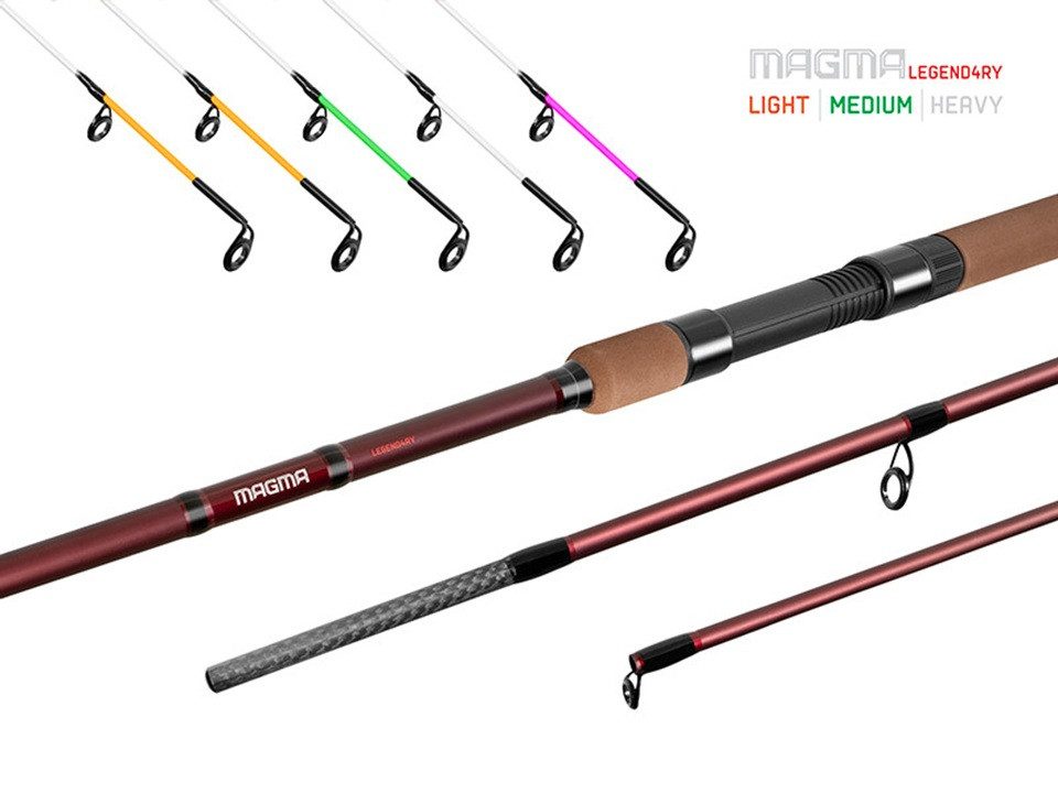 Feederrute Delphin MAGMA LEGEND4RY Feeder Rute - 6 Ausführungen - mit 3 Spitzen