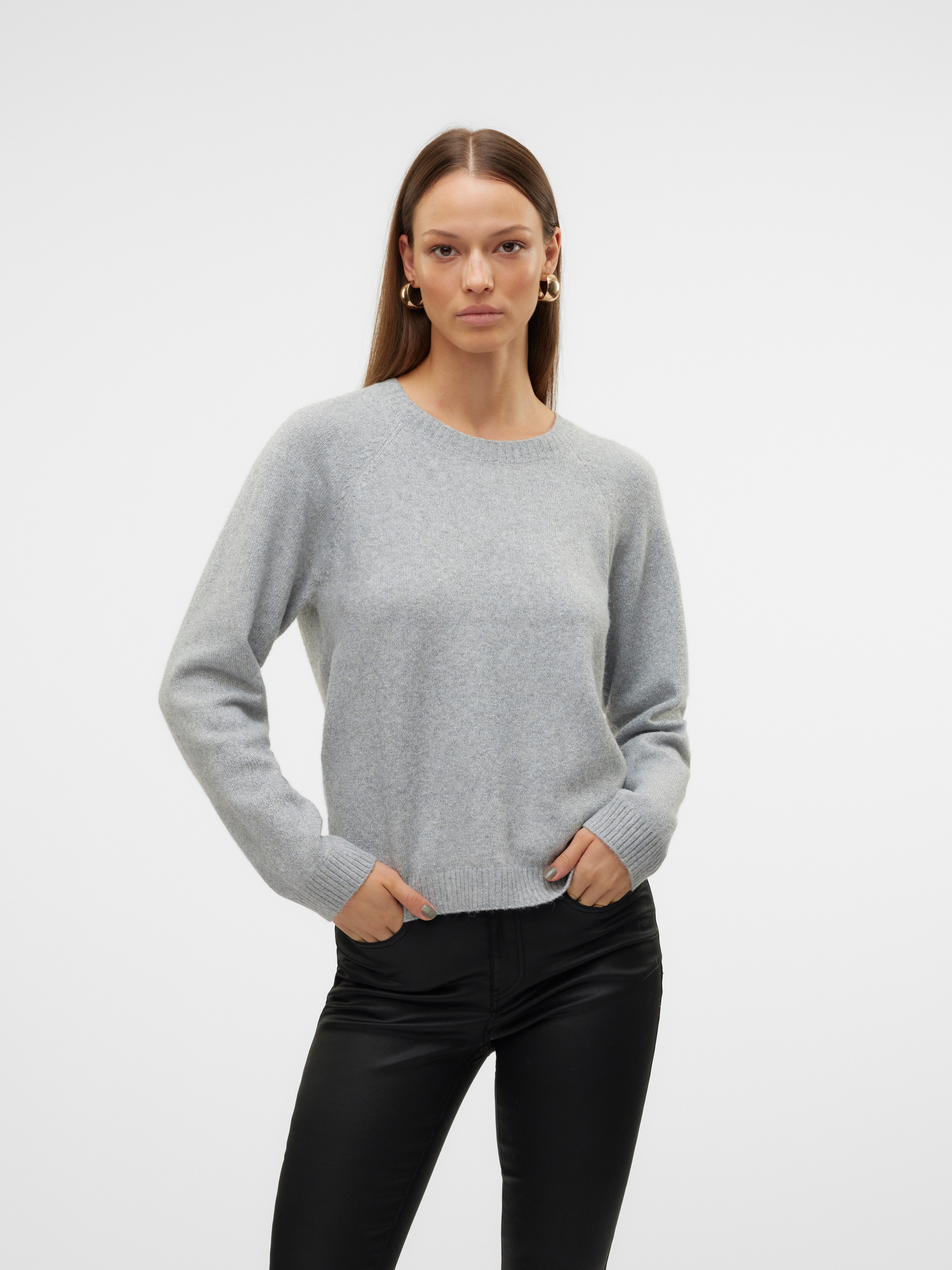 Vero Moda Rundhalspullover VMDOFFYSHINE LS O-NECK günstig online kaufen