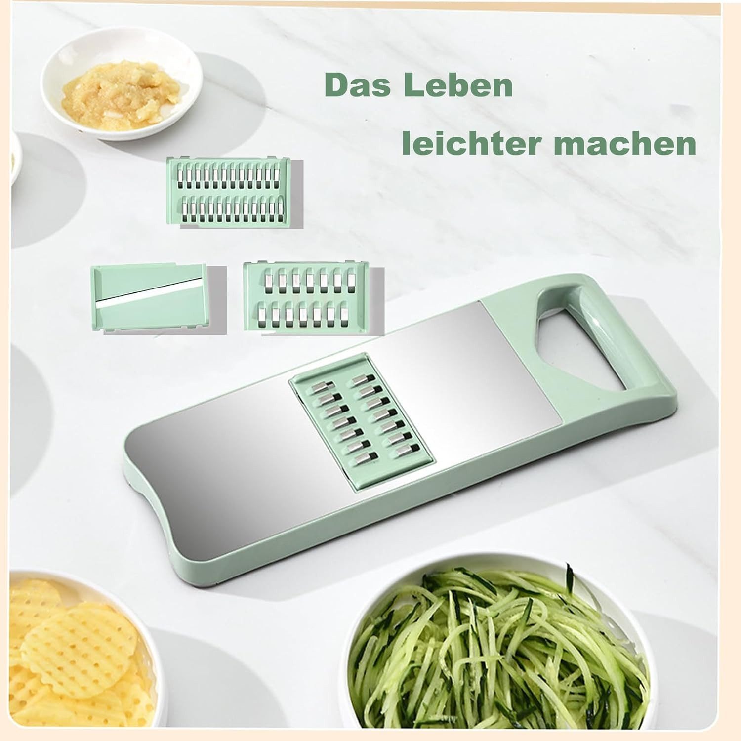 FELIXLEO Gemüseschneider Gemüseschneider Julienneschneider Gemüsehobel Gemüsereibe G – Bild 2 von 5
