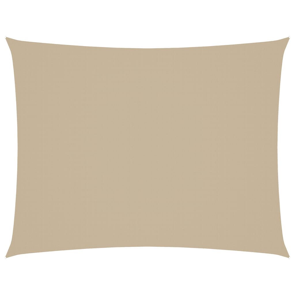 vidaXL Sonnensegel Sonnensegel Oxford-Gewebe Rechteckig 6x8 m Beige, (1-tlg)