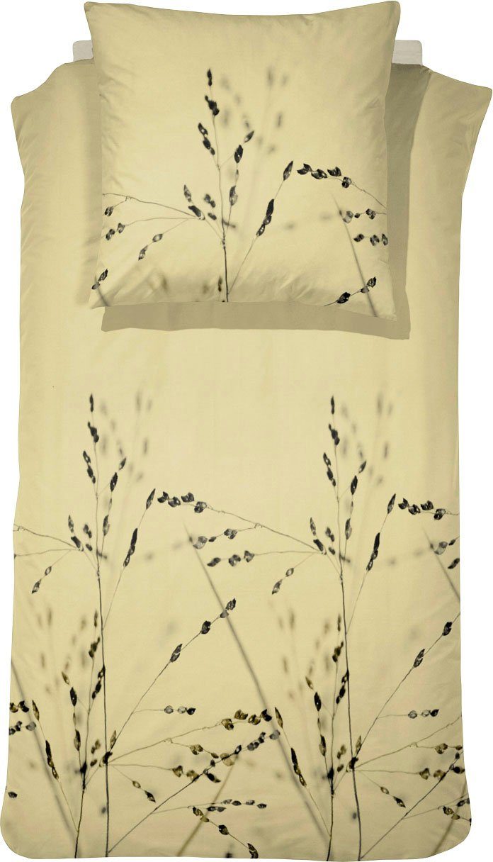 damai Bettwäsche Dew, Renforcé (Bio-Baumwolle), 2 teilig, mit Gräsern