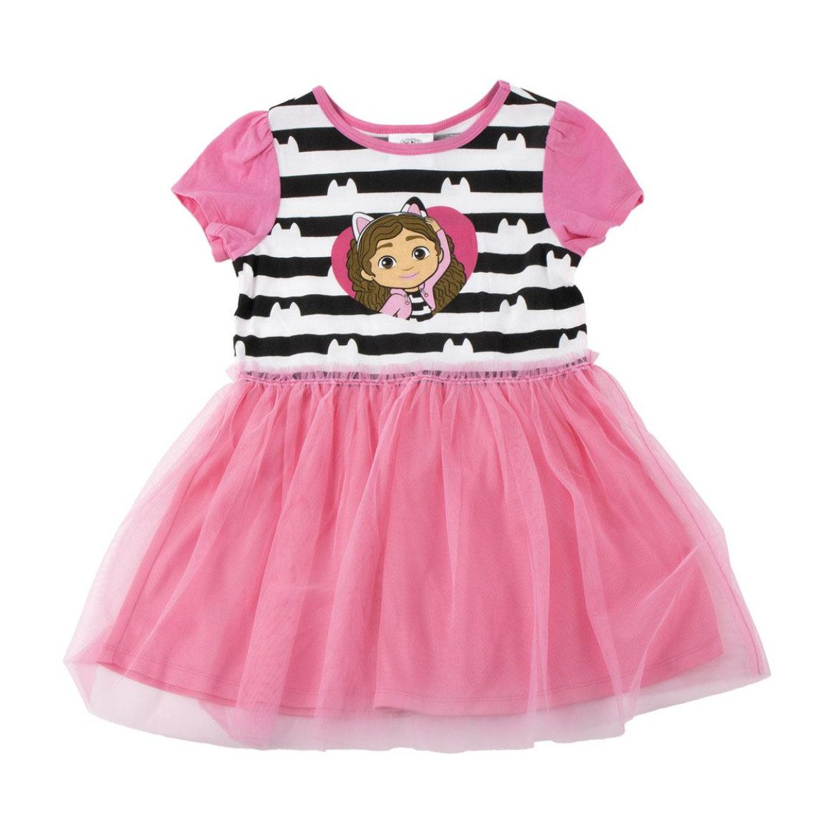 Dreamworks Gabby’s Dollhouse Jerseykleid Mädchen Kleid Baumwolle Sommerkleid (Packung)
