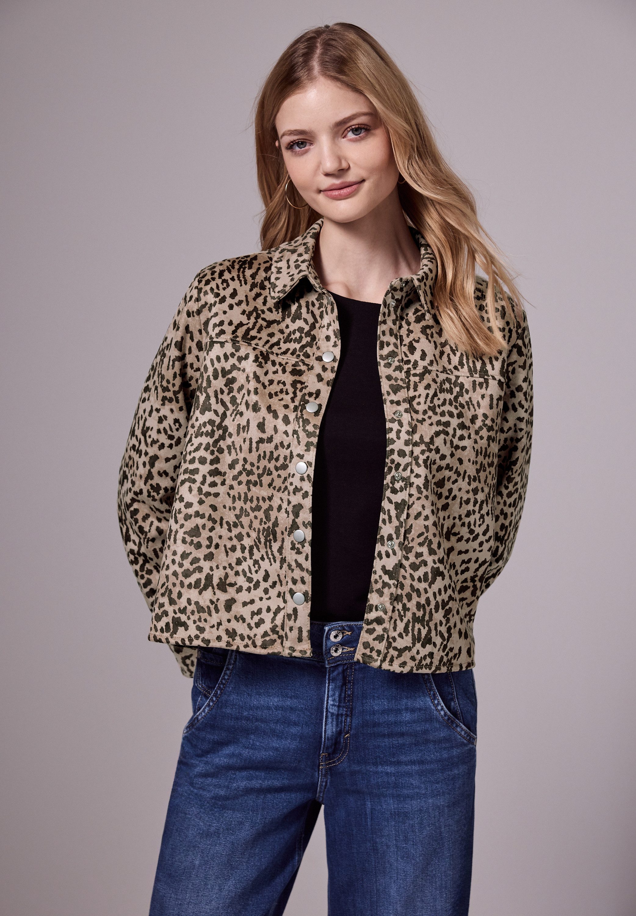 STREET ONE STUDIO Lederimitatjacke mit Knopfleiste günstig online kaufen