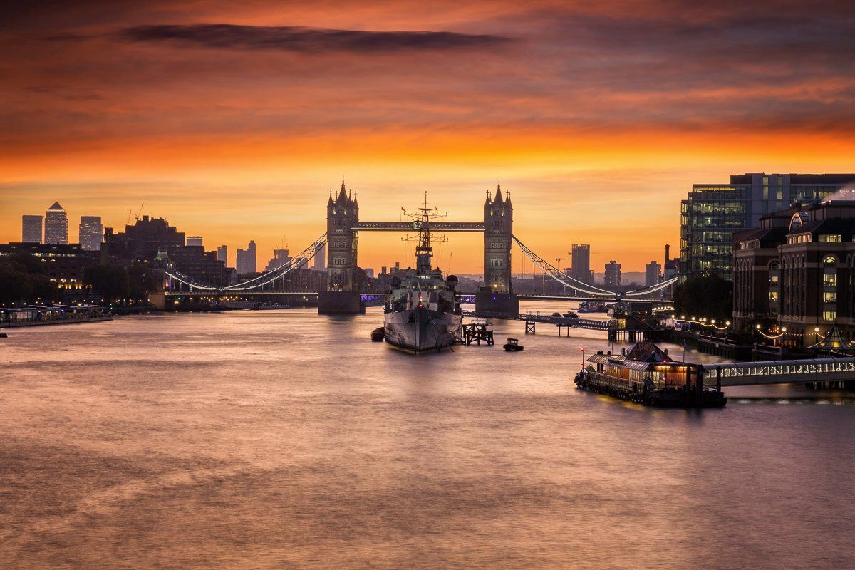 Papermoon Fototapete London Fluss