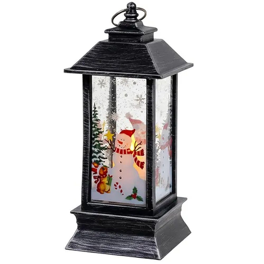 Ruhhy LED Laterne Weihnachtslaterne Dekolaterne Kerzenlaterne, Weihnachtsbeleuchtung, LED fest integriert, Warmweiß, Warmweißes LED-Licht, flammenlos, Tragegriff, LR44 inkl.