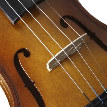 Rutaqian Violine 4/4 Violin Anfänger Set für Studenten Starter, Violine Erwachsene Akustische Geige